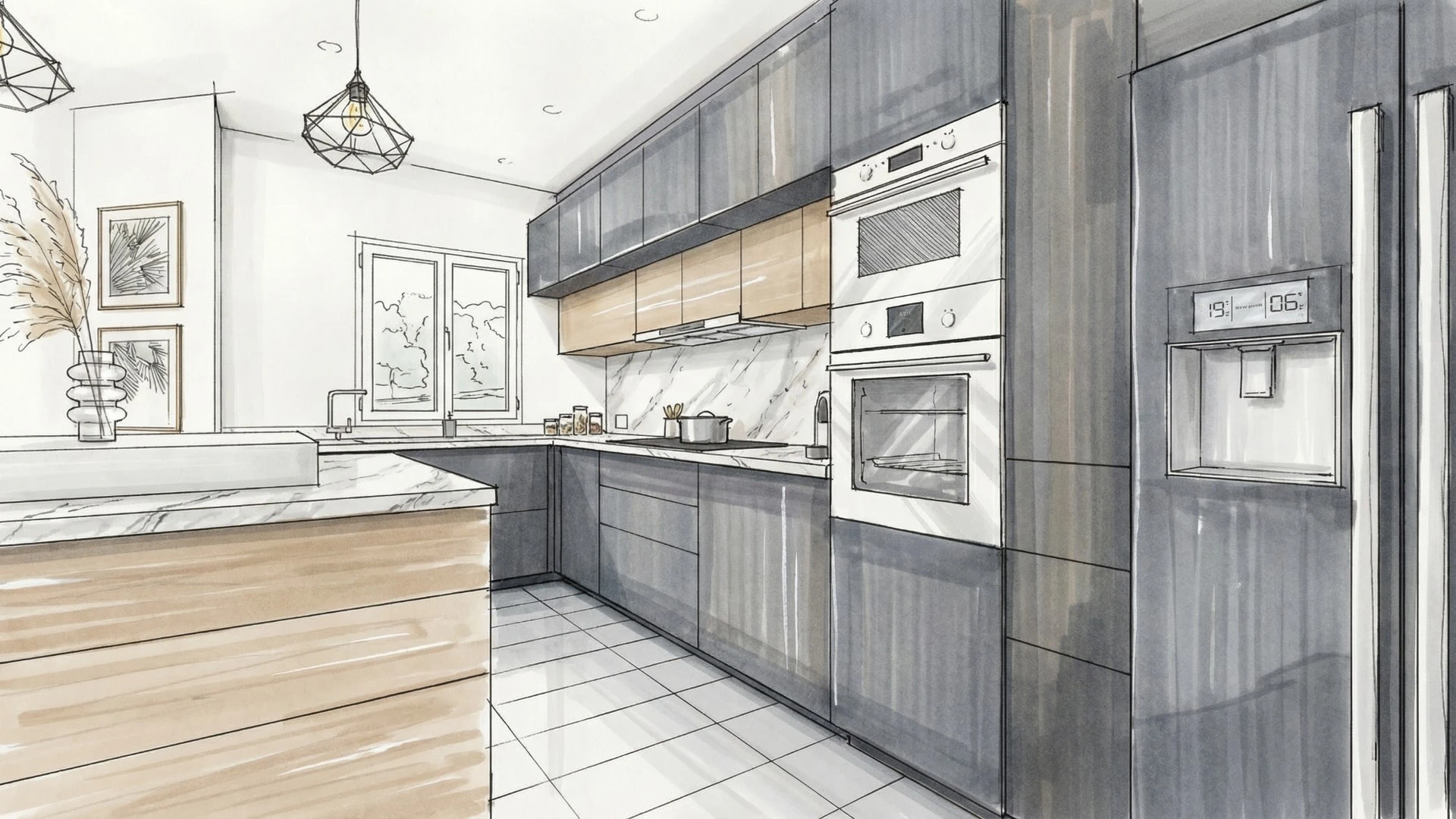 Esquisse du projet cuisine — HFconcept