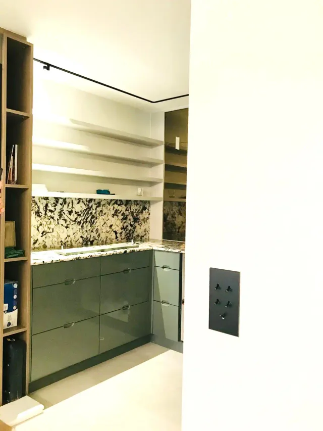 Cuisine verte & plan granit