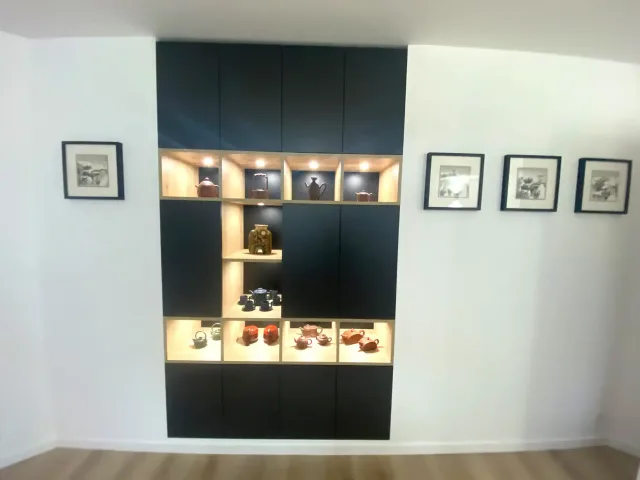 Vue du projet — Bibliothèque vitrine rétro-éclairée